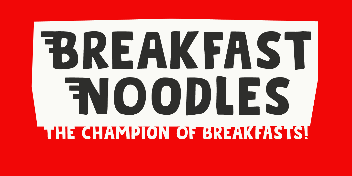Czcionka Breakfast Noodles